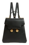 Marni Trunkaroo Leather Backpack In Black