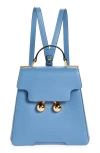 Marni Trunkaroo Leather Backpack In Sky/ Blue
