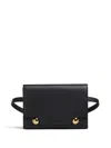 Marni Trunkaroo Leather Belt Bag In Black