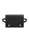 Marni Trunkaroo Leather Belt Bag In Black