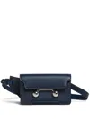 Marni Trunkaroo Leather Belt Bag In Blue