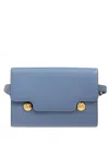 Marni Trunkaroo Leather Belt Bag In Blue