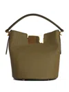 Marni Trunkaroo Leather Bucket Bag In Green