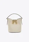 Marni Trunkaroo Leather Bucket Bag In Sand
