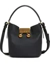 Marni Womens 00n99 Trunkeroo Bucket Leather Shoulder Bag In Black