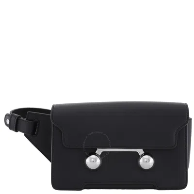 Marni Trunkaroo Leather Crossbody Bag In Black