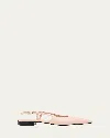 Marni Trunkaroo Leather Pointed-toe Slingback Flats In Burgundy