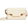 Marni Trunkaroo Leather Shoulder Bag In Cream