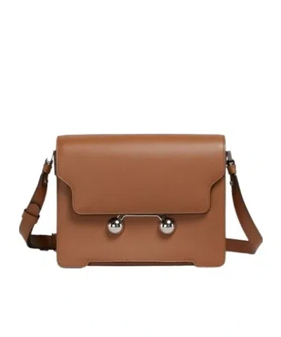 Marni Trunkaroo Medium Rectangular Shoulder Bag In Brown