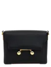 Marni Black Leather Trunkaroo Medium Shoulder Bag In Black
