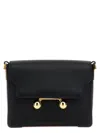 Marni Black Leather Trunkaroo Medium Shoulder Bag In Black