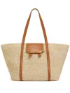 Marni Medium Natural Raffia-effect Trunkaroo Beach Bag In Brown