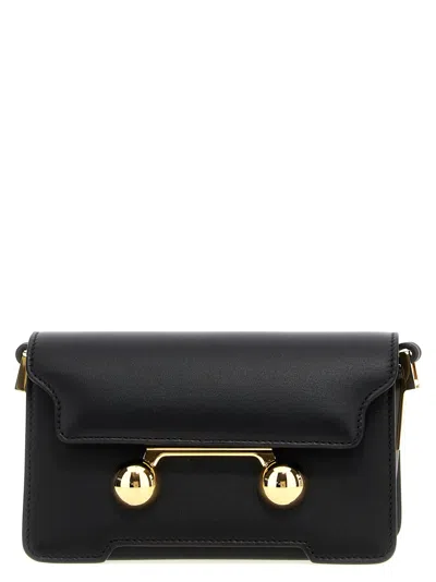 Marni Trunkaroo Leather Mini Bag In Black