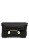 Marni Trunkaroo Mini Leather Shoulder Bag In Black