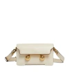 Marni Cream Leather Trunkaroo Mini Shoulder Bag In Shell