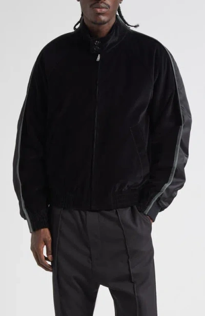 Marni Trunkaroo Mixed Media Bomber Jacket In Black