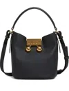 Marni Womens 00n99 Trunkeroo Bucket Leather Shoulder Bag In Black