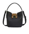 Marni Womens 00n99 Trunkeroo Bucket Leather Shoulder Bag In Black