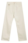 Marni Trunkaroo Plaque Wide Leg Jeans In 00w08 Bone