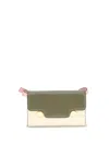 Marni Trunkaroo Embellished Color-block Leather Shoulder Bag In Green