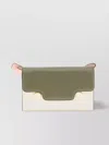 Marni Trunkaroo Embellished Color-block Leather Shoulder Bag In Green