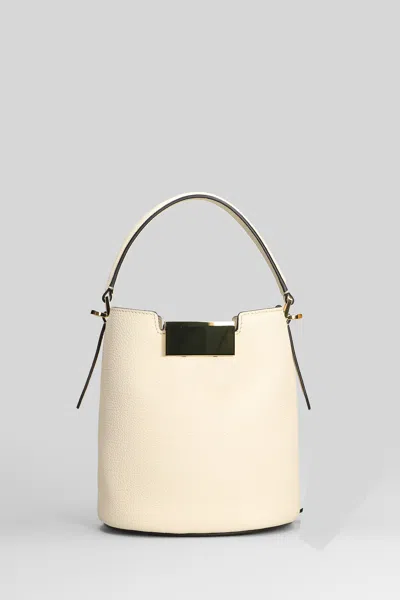 Marni Trunkaroo Shoulder Bag In Beige Leather In Sand