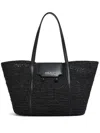 Marni Medium Black Raffia-effect Trunkaroo Beach Bag In Black