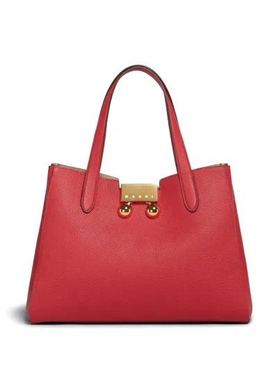 Marni Trunkaroo Tote Bag In Red