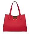 Marni Red Leather Trunkaroo Small Tote In Red