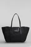 Marni Medium Black Raffia-effect Trunkaroo Beach Bag In Black