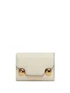 Marni Trunkaroo Tri-fold Leather Wallet In Neutrals