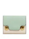 Marni Trunkaroo Tri-fold Wallet In Green