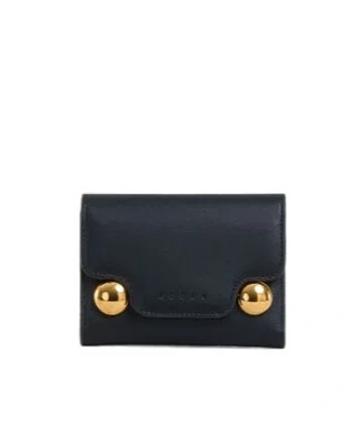 MARNI MARNI LOGO EMBOSSED STUDDED WALLET