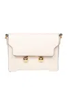 Marni Trunkaroon Calfskin Shoulder Bag In Beige