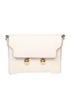 Marni Trunkaroon Calfskin Shoulder Bag In Milk