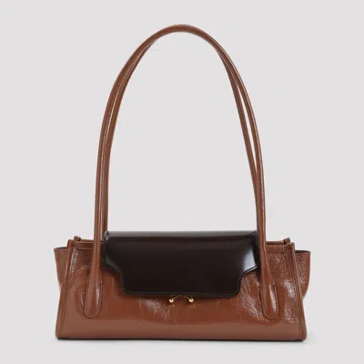Marni Trunkette Shoulder Mini Bag In Brown