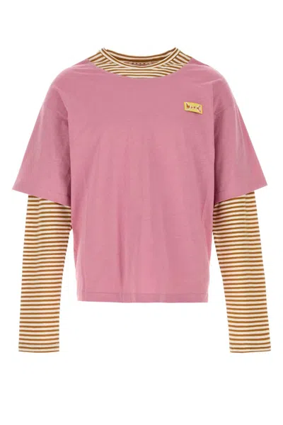 Marni T-shirt In Brown
