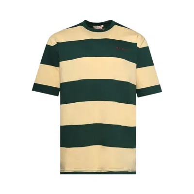 Pre-owned Marni T-shirt 'emerald/yellow' | Green | Men's Size 50