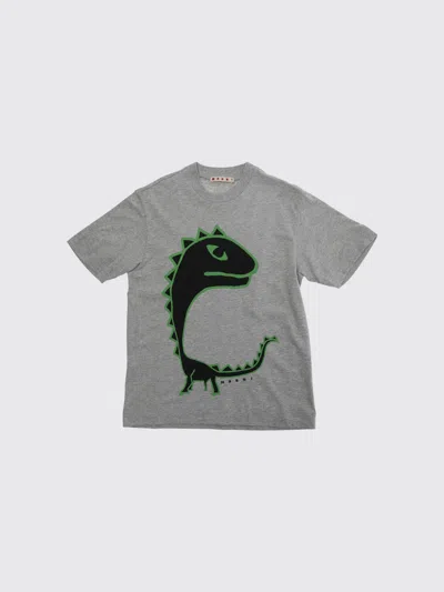 Marni Kids'  Printed Cotton T-shirt In Gold
