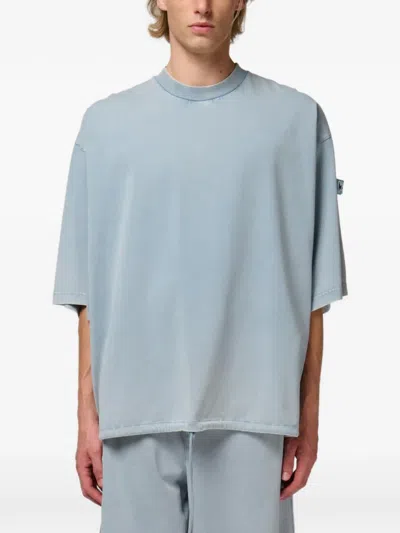 Marni Short Sleeve T Shirt Drawstring Hem Top In Blue