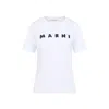 Marni Classic Short-sleeve T-shirt With Scribbled Logo In White