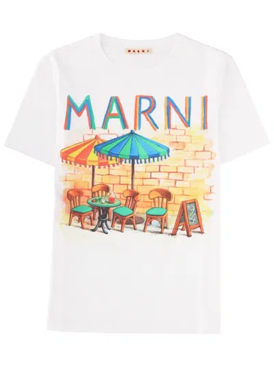 Marni Tshirt With Print In Multi