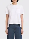 Marni Cotton T Shirt Logo Embroidery Chest Pocket In White