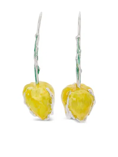 Marni Tulip Earrings In Metallic