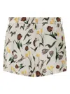 Marni Tulip Hares-print Shorts In White