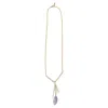 Shop Marni Tulip Pendant Necklace In Gold Metal