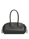 Marni Tulipea Drawstring Leather Tote Bag In Black