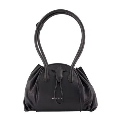 Marni Tulipea Shopper Bag In Black