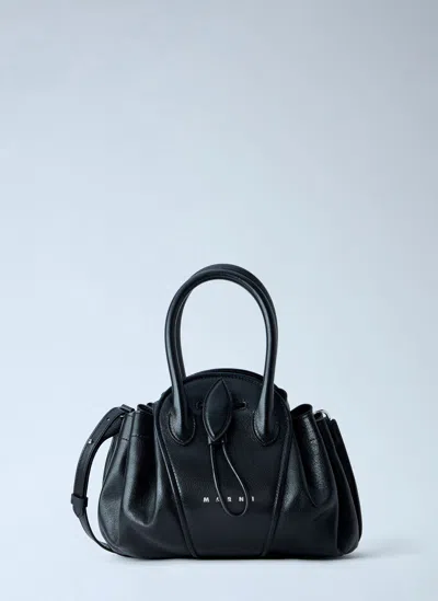Marni Tulipea Small Shoulderbag In Black