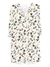 Marni Tulips-hares-print Mini Dress In Multi